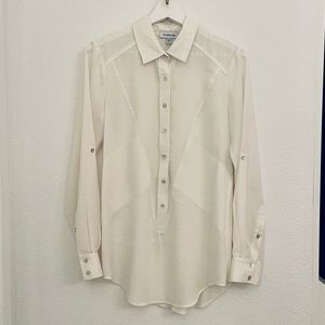 Bebe Button Down Blouse Top